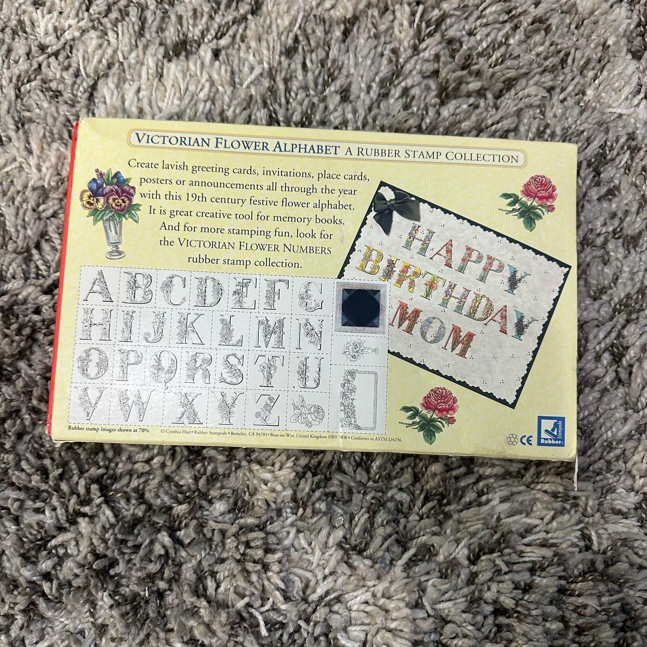 Victorian Flower Alphabet Rubber Stamp Collection Depop