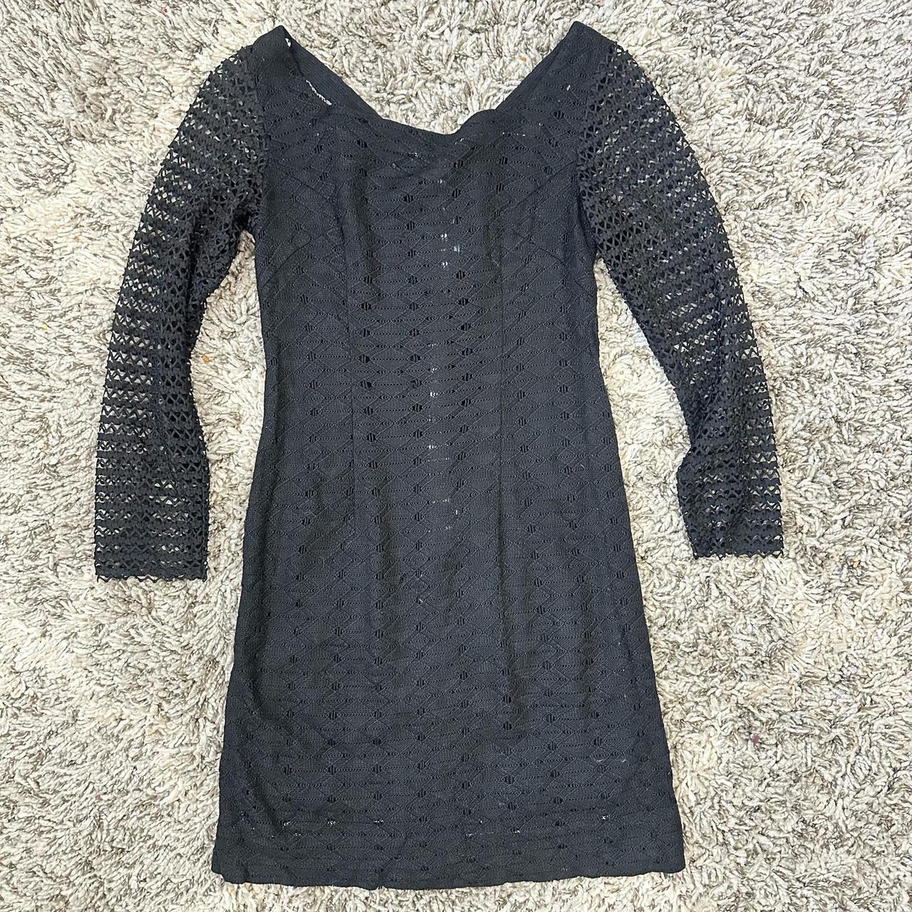 Women's Dress - Black - XS – Vintage Black Mesh L… - image 1