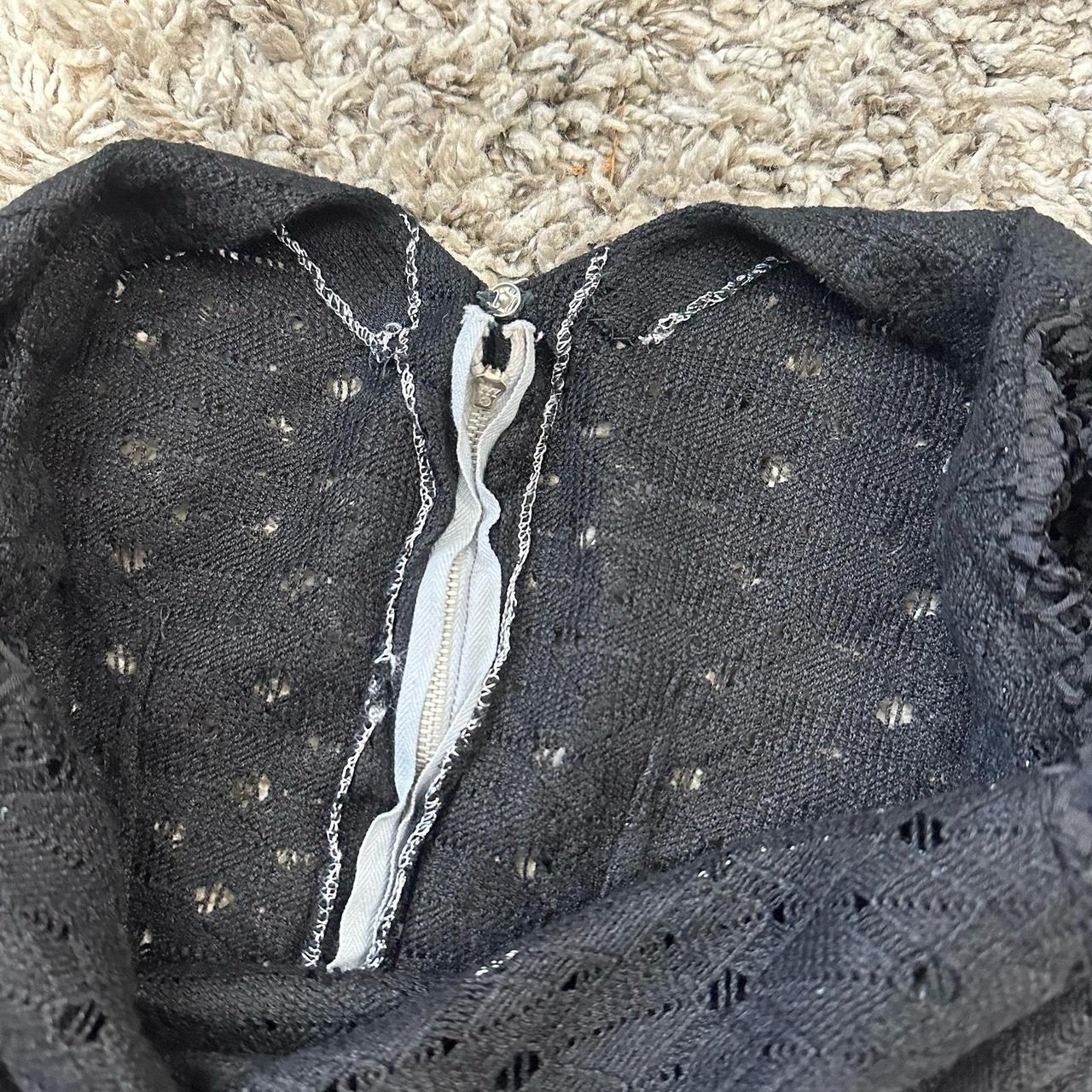 Women's Dress - Black - XS – Vintage Black Mesh L… - image 6