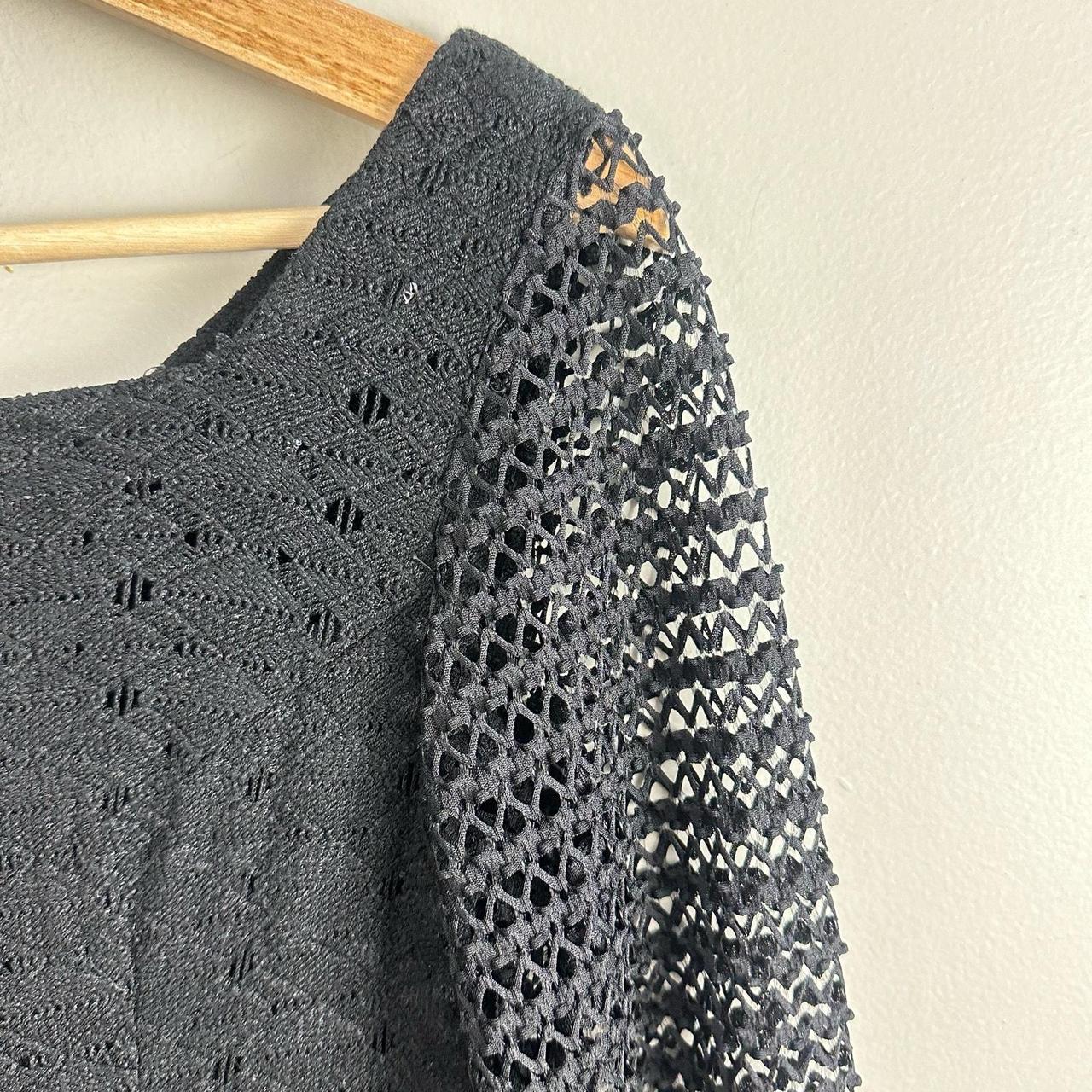 Women's Dress - Black - XS – Vintage Black Mesh L… - image 4