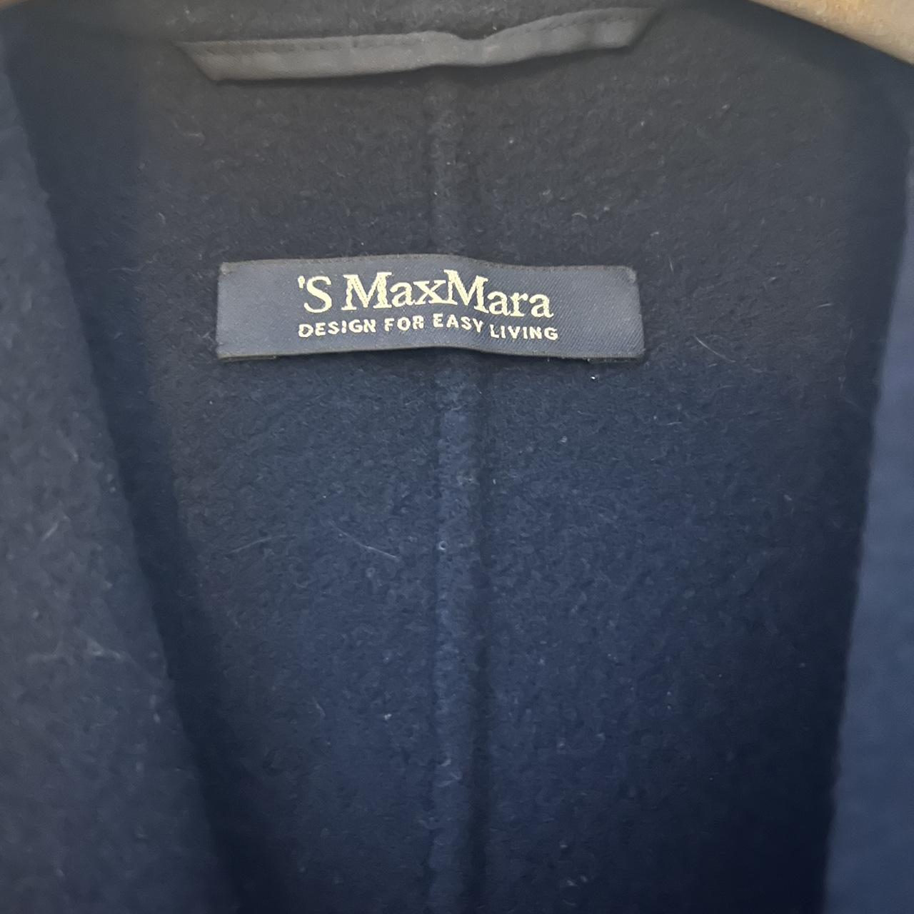S Max Mara cashmere coat midi Navy blue color There... - Depop