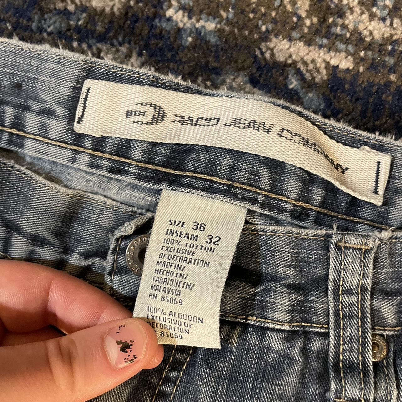 baggy distressed paco jeans has a crotch... - Depop