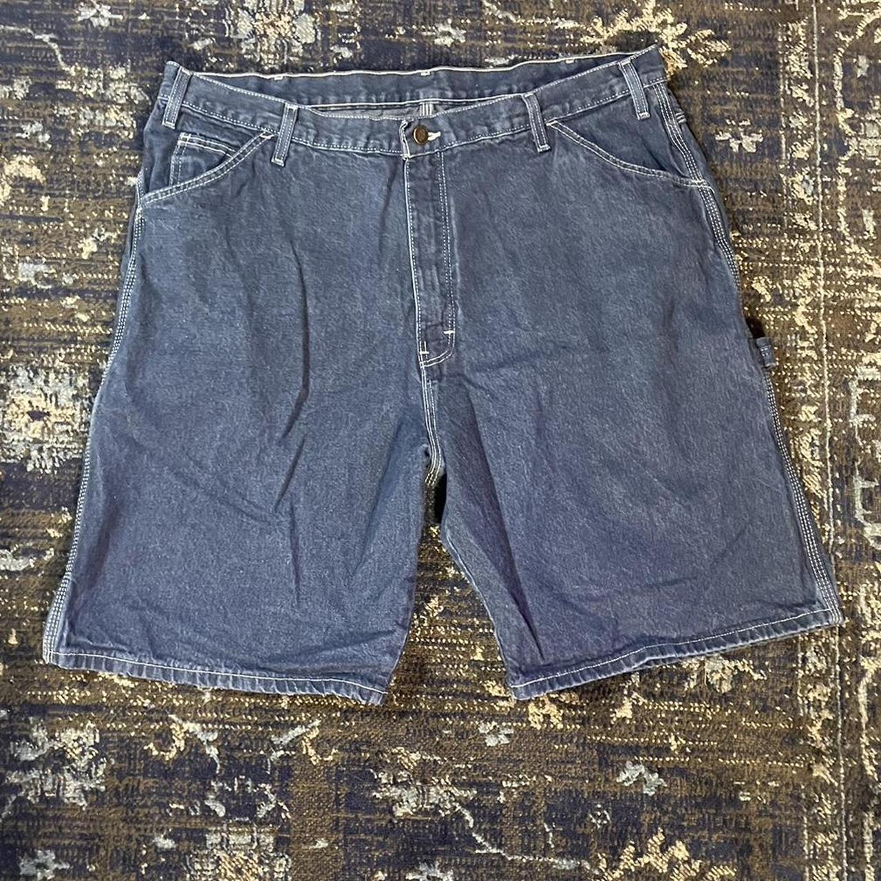 baggy dickies carpenter jean shorts waist x length... - Depop