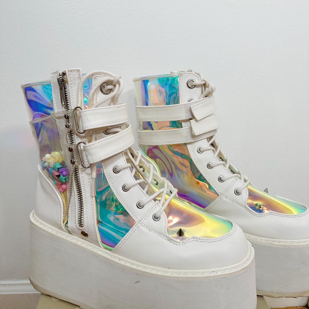 demonia white platforms