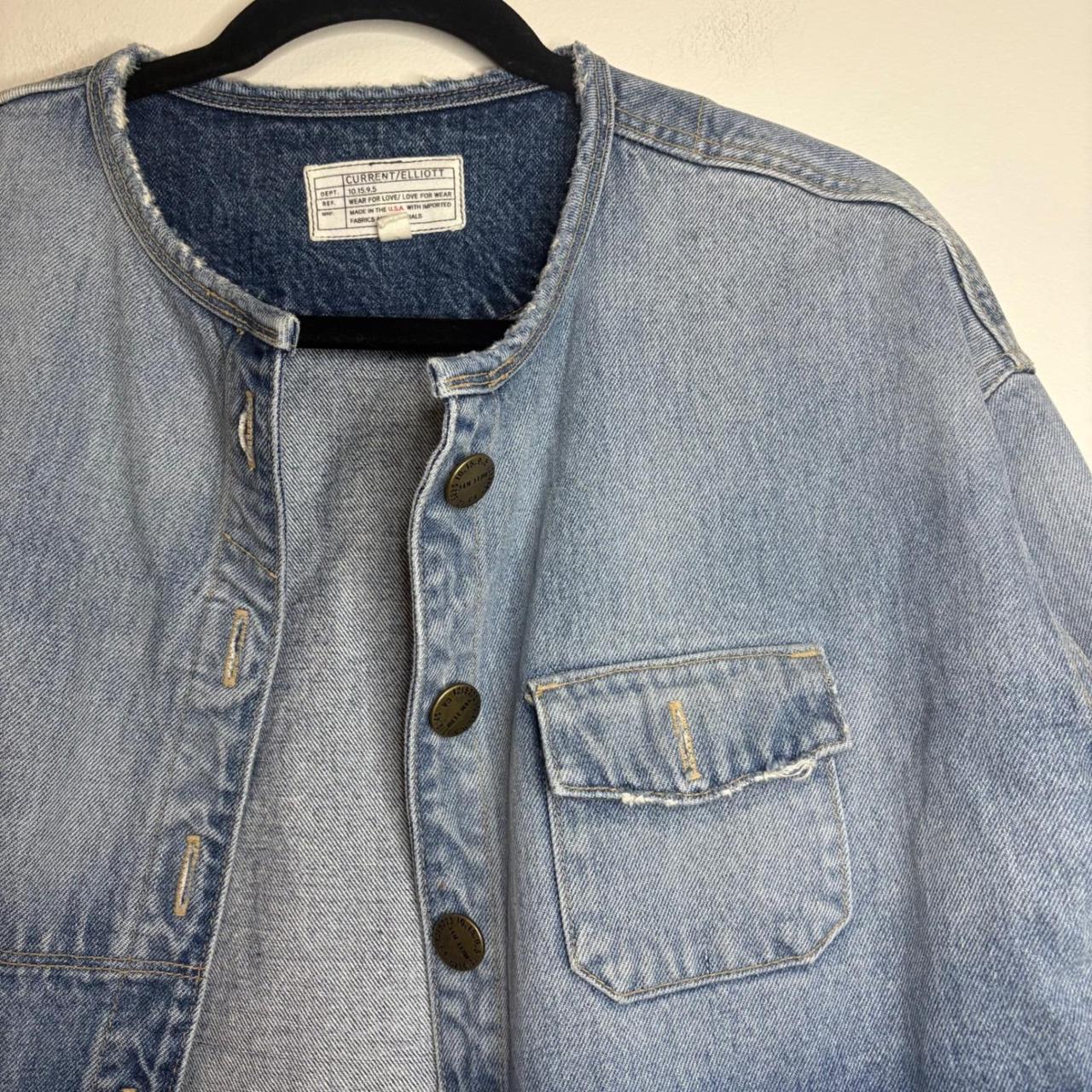 Current/Elliott Women's Shacket Jacket - Blue - S… - image 2