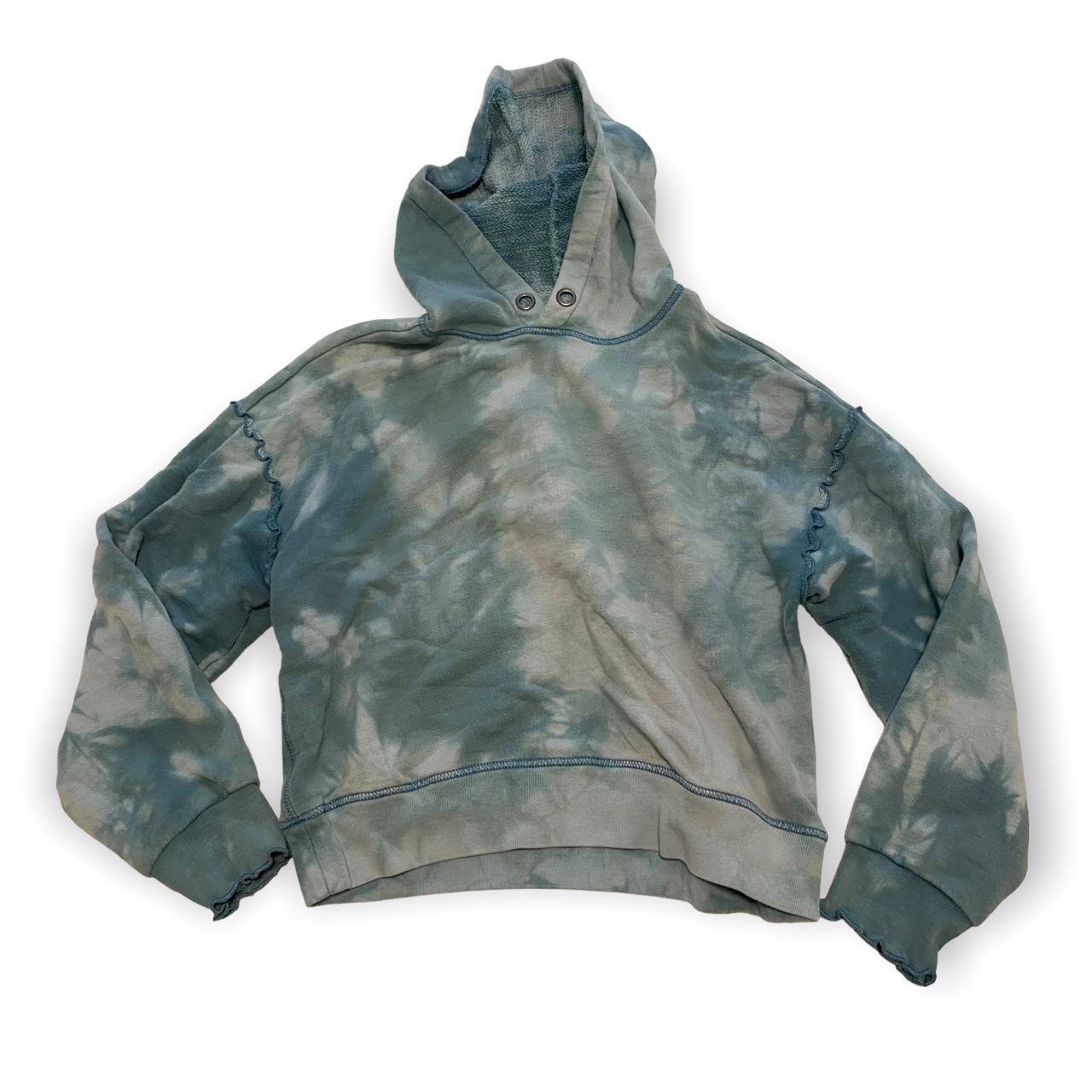 paige hoodie pretty tie dye blue colors xs but