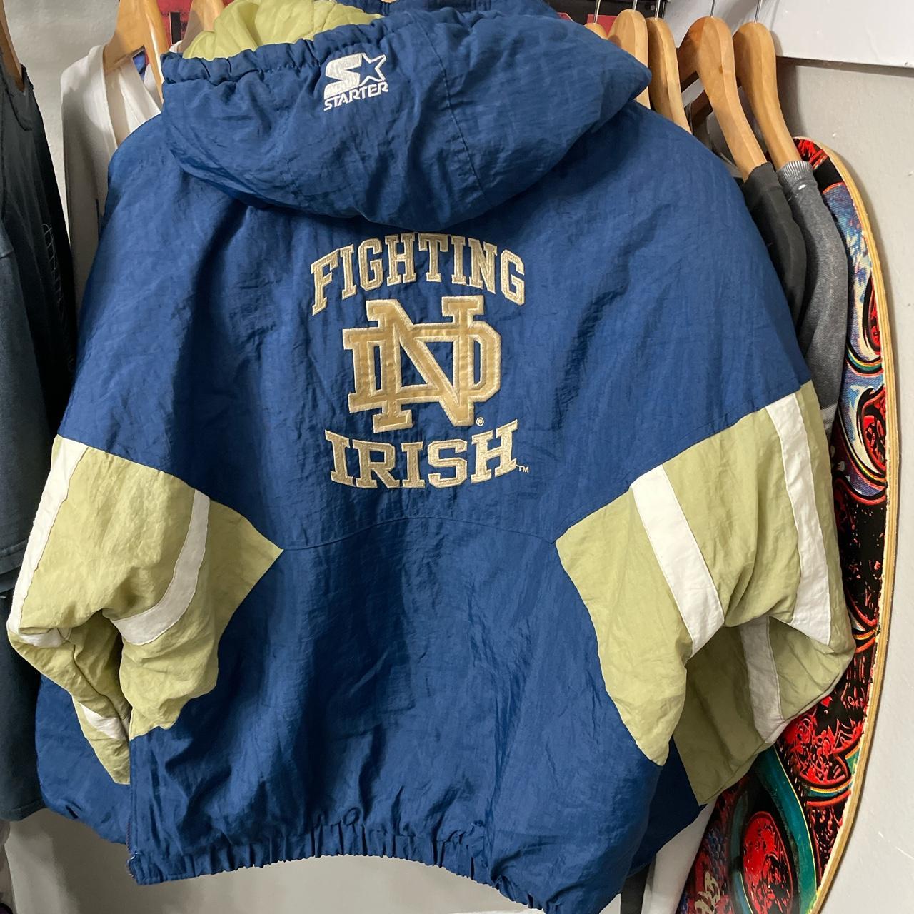 Vintage Notre Dame Starter Jacket Pit to pit-... - Depop