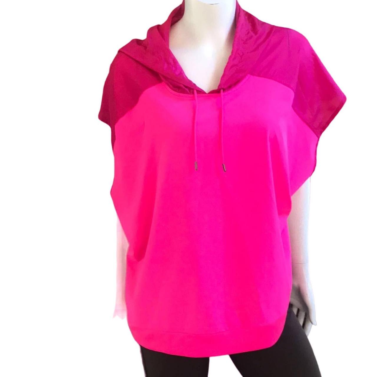 Avia Pink Hooded Windbreaker Short Sleeve Pink - Depop