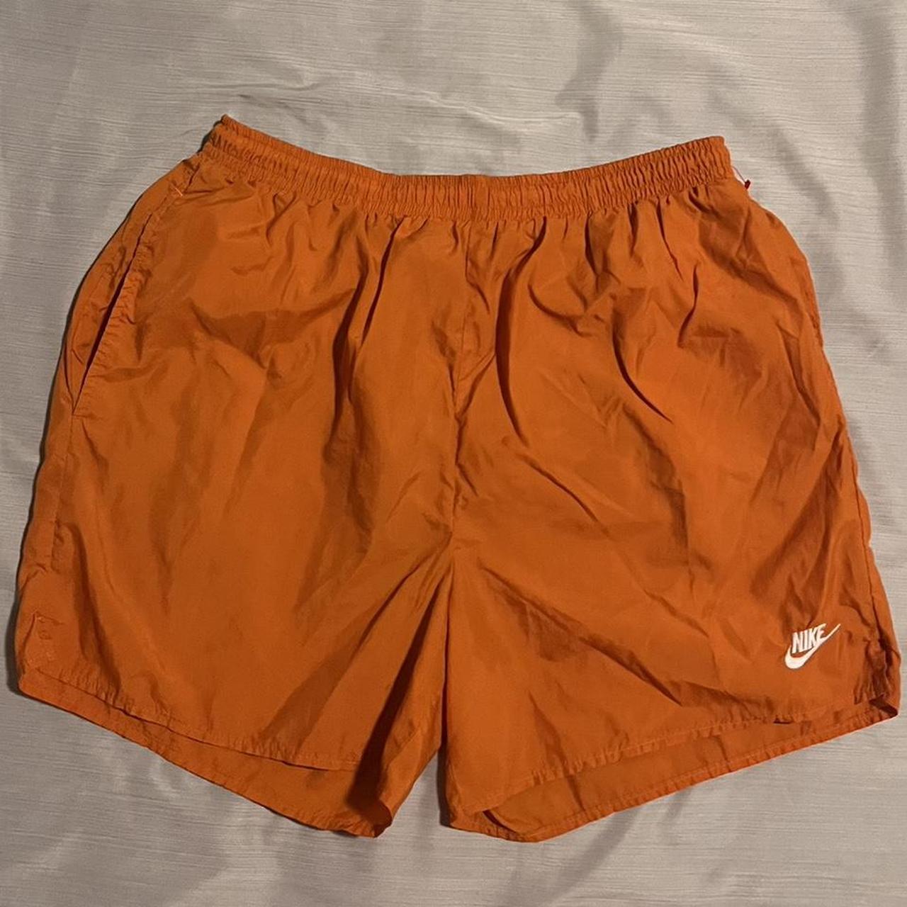 Nike Men's Orange and White Swim-briefs-shorts