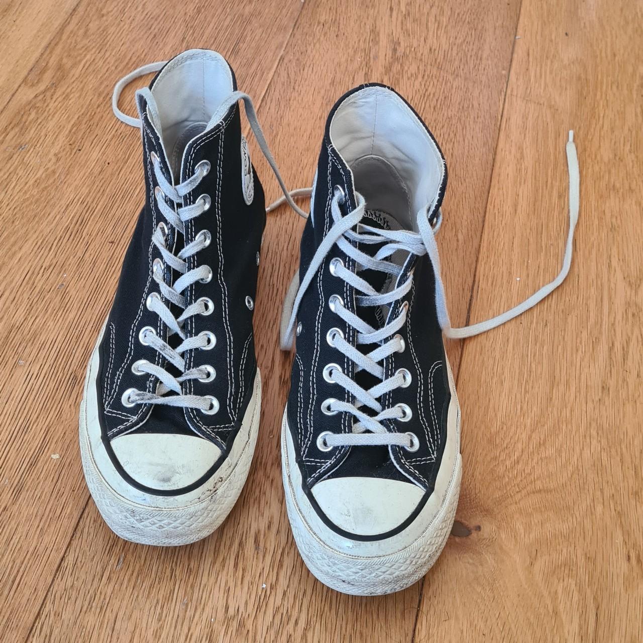 Worn 1970s Converse in Black Size 7 🌷 I've had these... - Depop