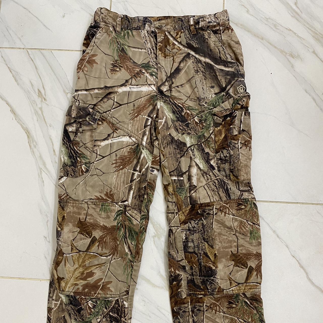 Camoflauge Cargo Pants Size: 14in x 37in #pants... - Depop