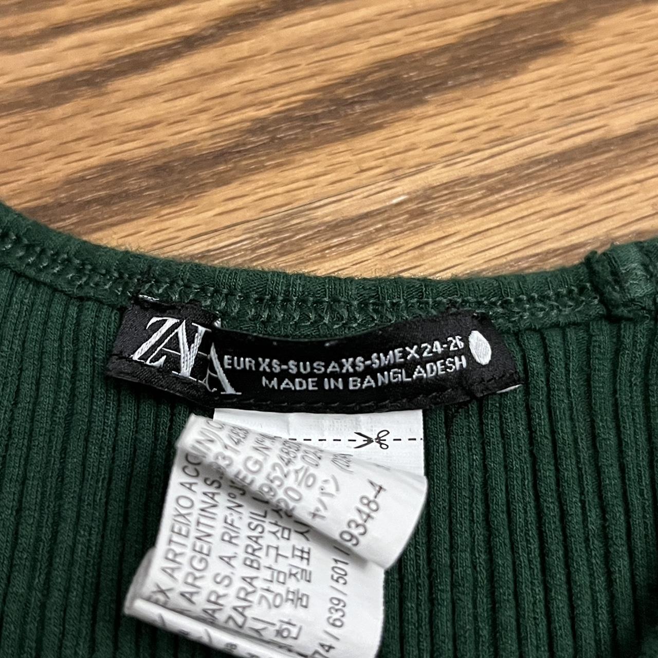 Zara Women's Green Vest Depop