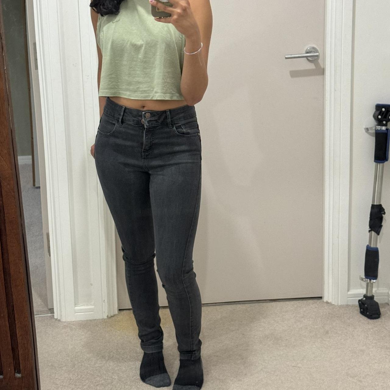 Black skinny waist enhancer jeans, Size