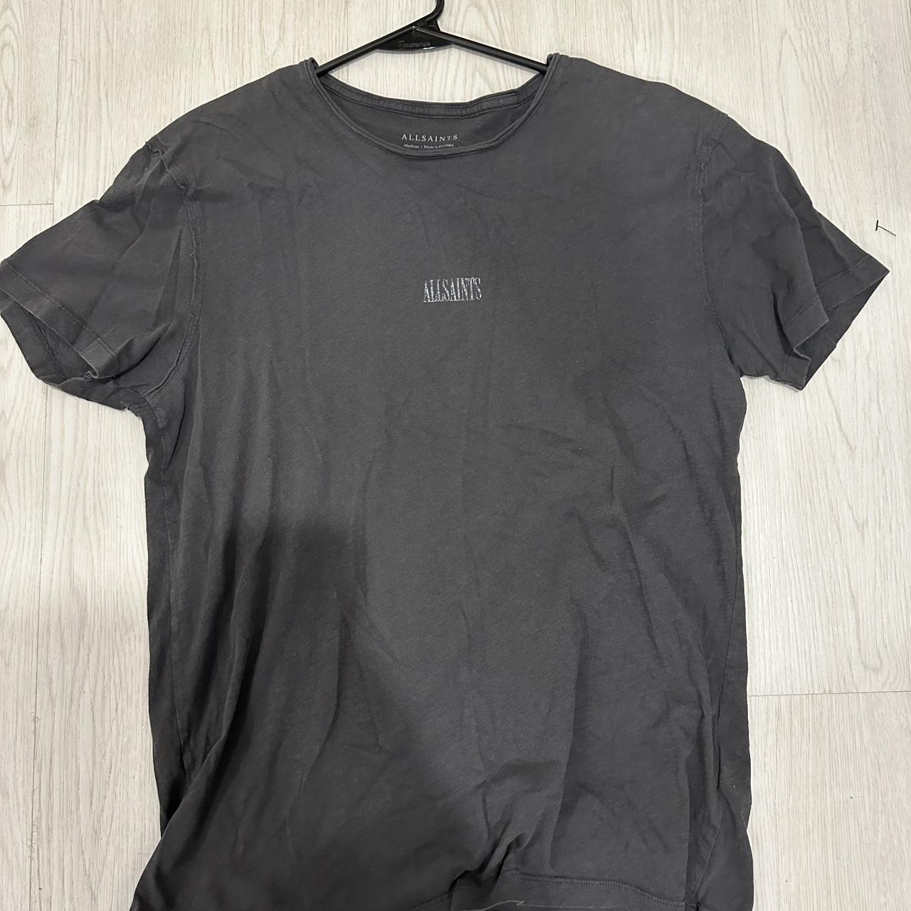 AllSaints Grey Men’s Tee - Depop