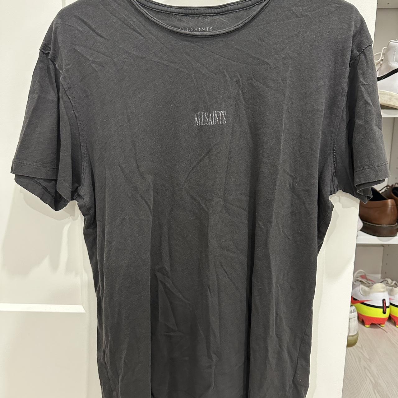 AllSaints Grey Men’s Tee - Depop