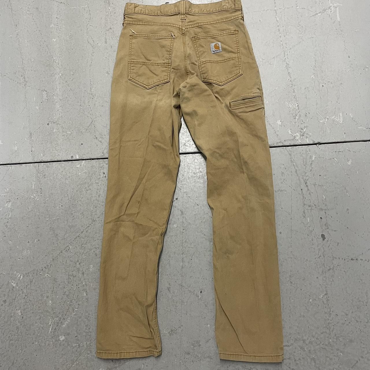 Carhartt Men's Tan and Khaki Trousers Depop