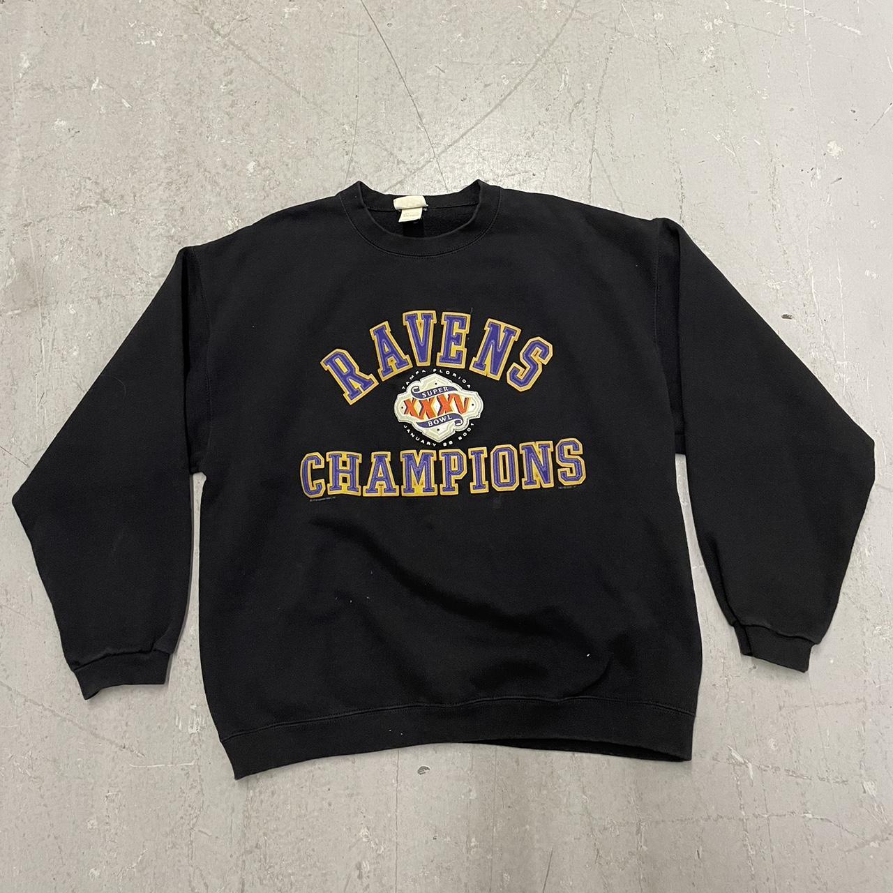 Baltimore Ravens vintage crewneck sweatshirt Men's - Depop