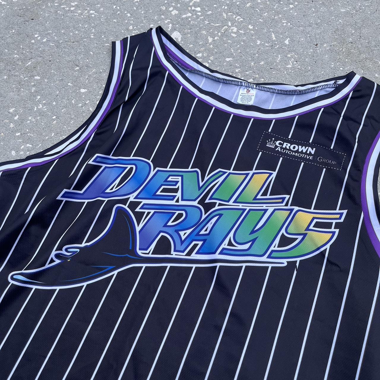 NEW Tampa Bay Devil Rays Brett Phillips New Basketball Jersey Size XL