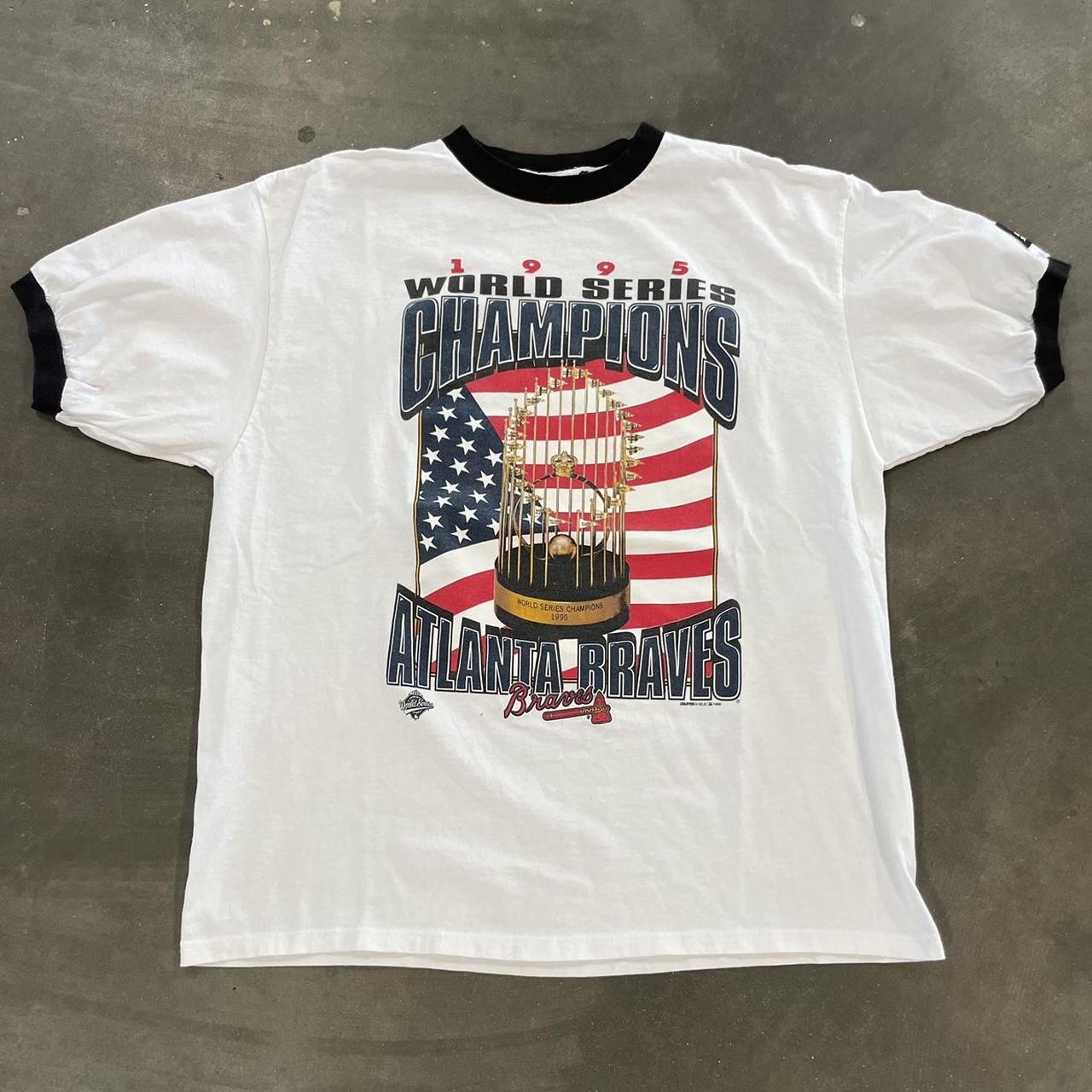 Gildan, Shirts, Vintage Mlb Atlanta Braves World Series Champions Shirt  Atlanta Braves Shirt
