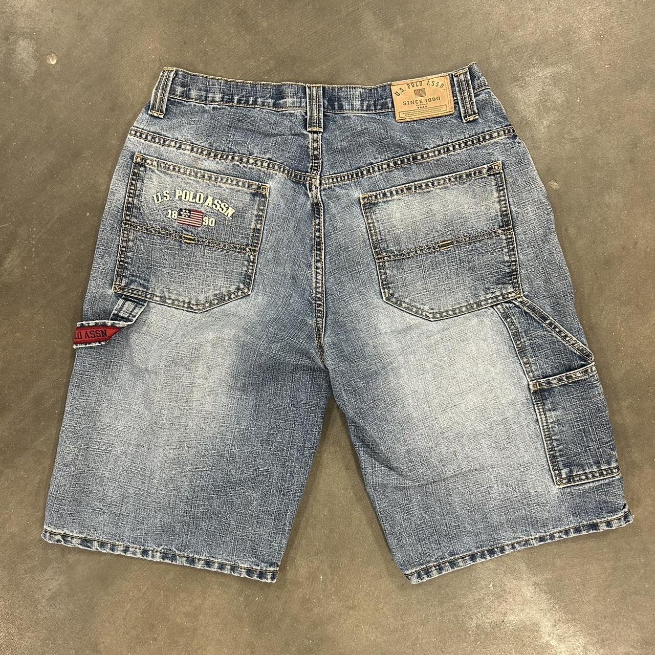 Vintage faded polo assn jorts 1990s carpenter style... - Depop