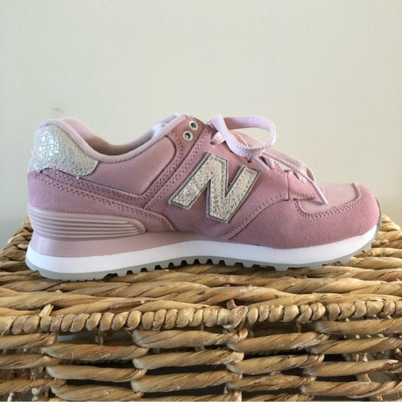 【New Balance】 Light Shakosh Bag / 追跡付 New Balance 574 Light Pink Shattered Pearl Lace Up | Depop
