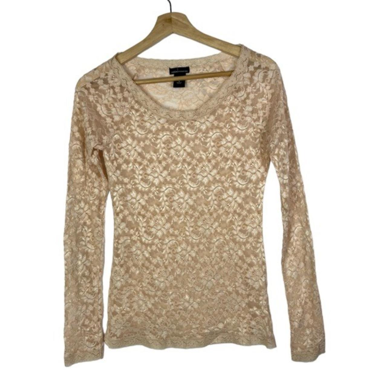 Moda International Women's Blouse - Cream/Tan - S… - image 1