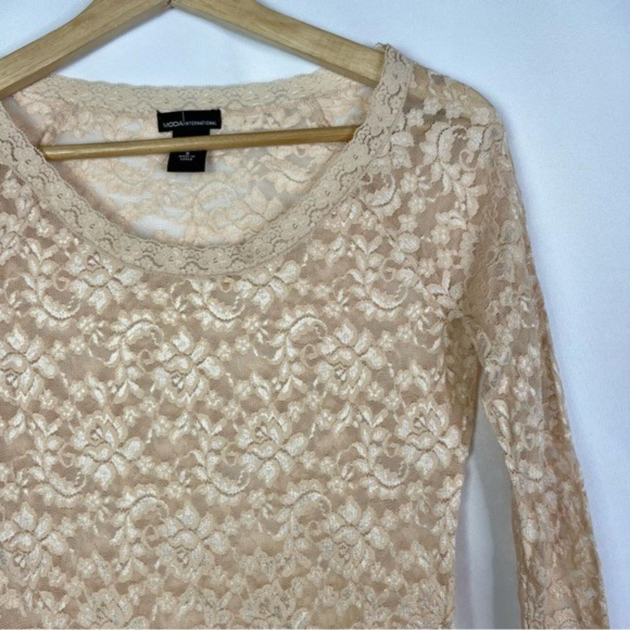 Moda International Women's Blouse - Cream/Tan - S… - image 3