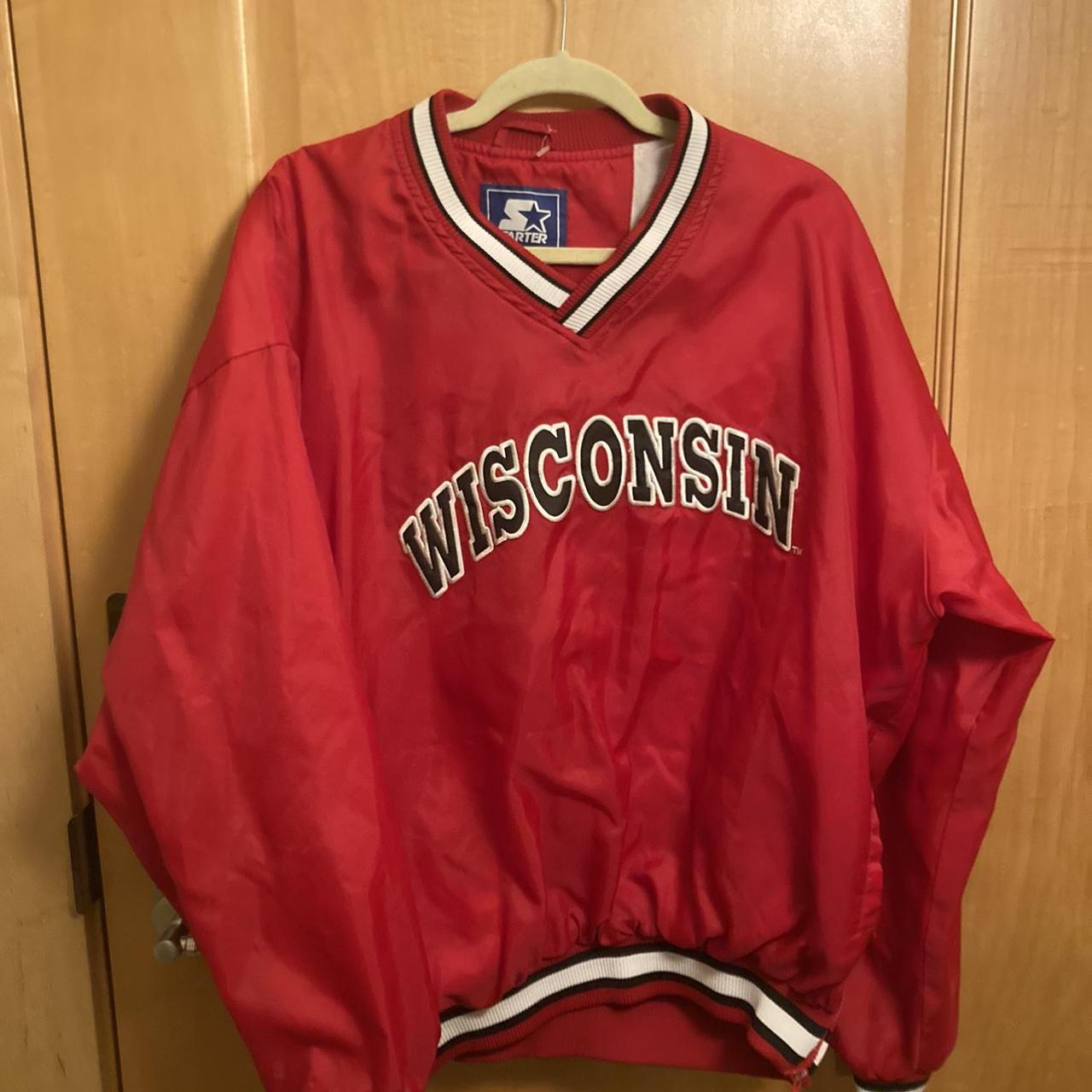 amazing Wisconsin college windbreaker! really cool... - Depop