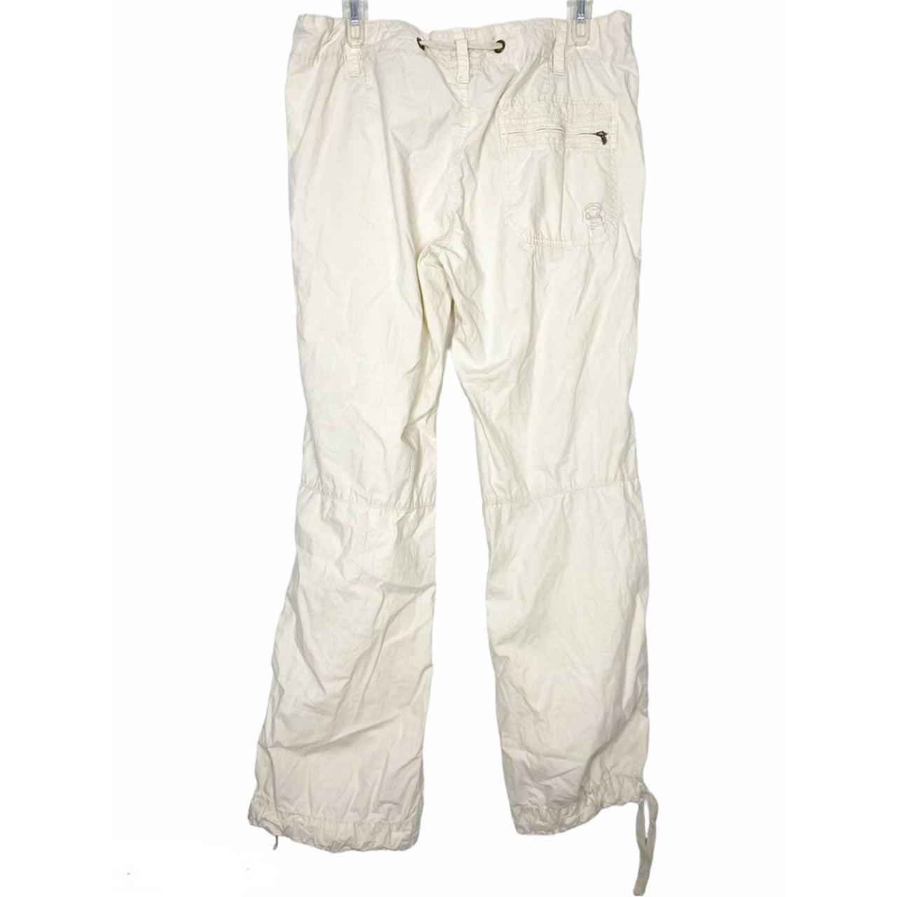 Original Y2K American Eagle cream cargo pants low... Depop