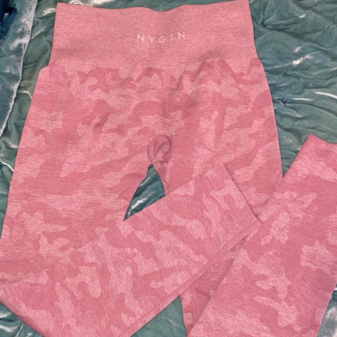 NVGTN pastel pink camo seamless leggings nwot 💗DEPOP... - Depop