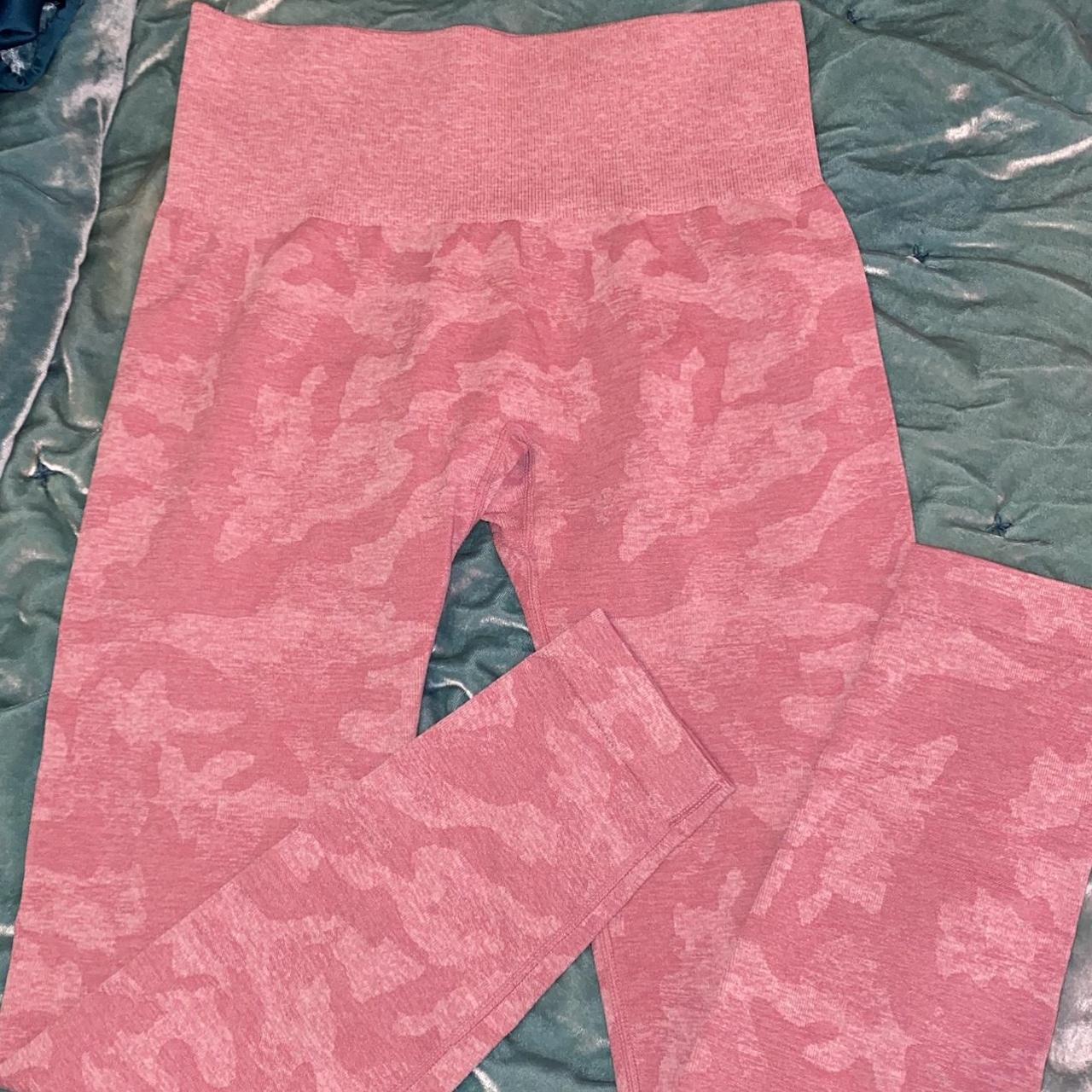 NVGTN pastel pink camo seamless leggings nwot 💗DEPOP... - Depop
