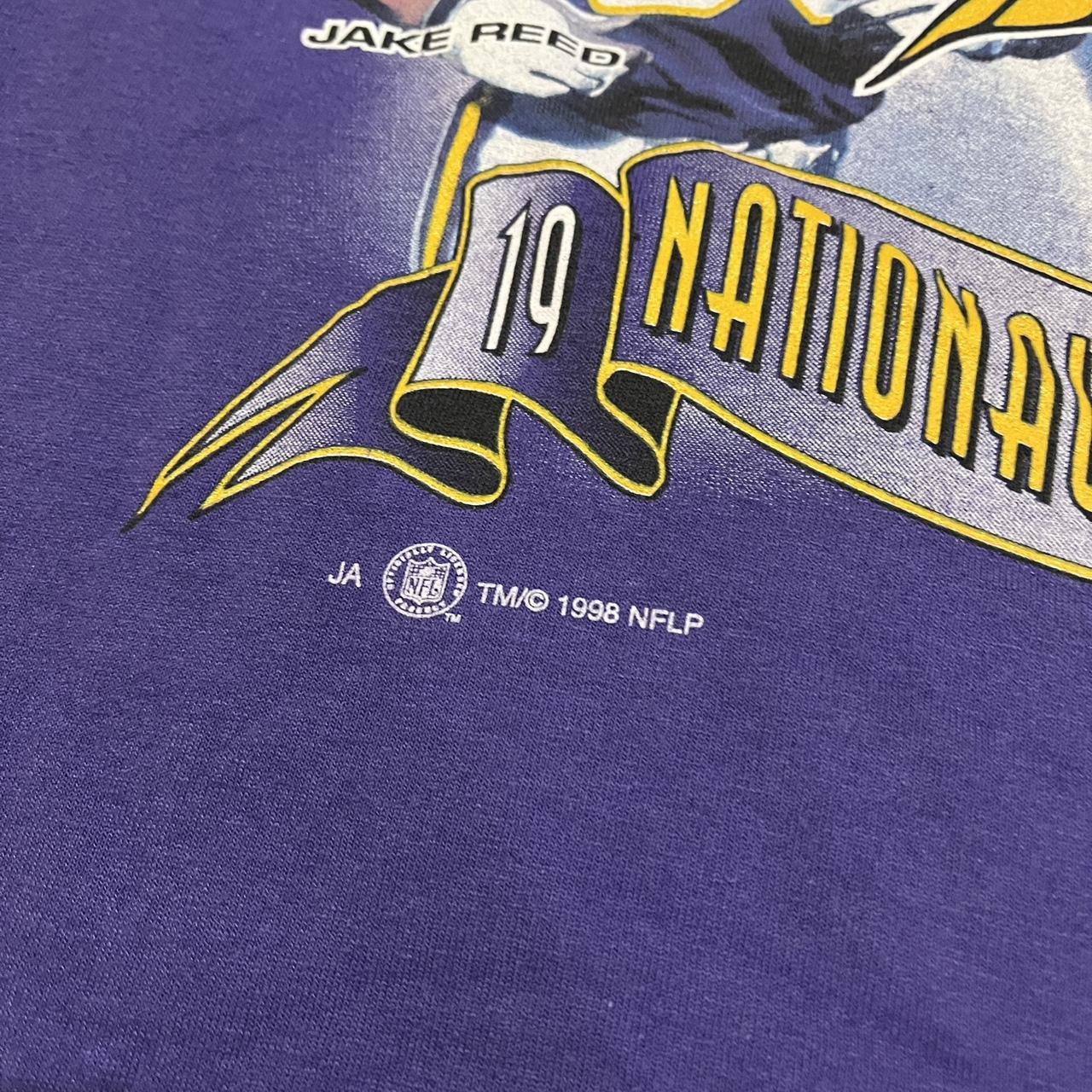 Vintage Minnesota Viking Football Champions 1998 T - Depop