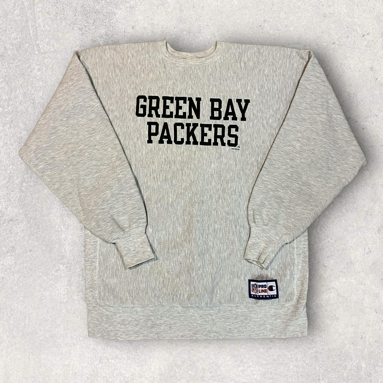 greenbay packers crewneck sweatshirt nfl pro line - Depop