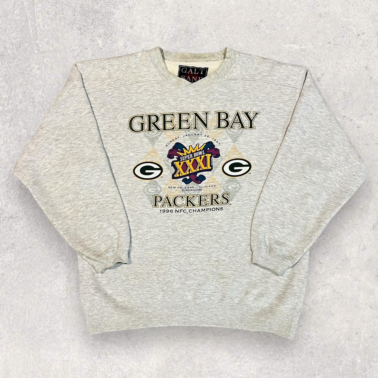 Vintage Green Bay Packers sweatshirt, 1996 green graphic crewneck