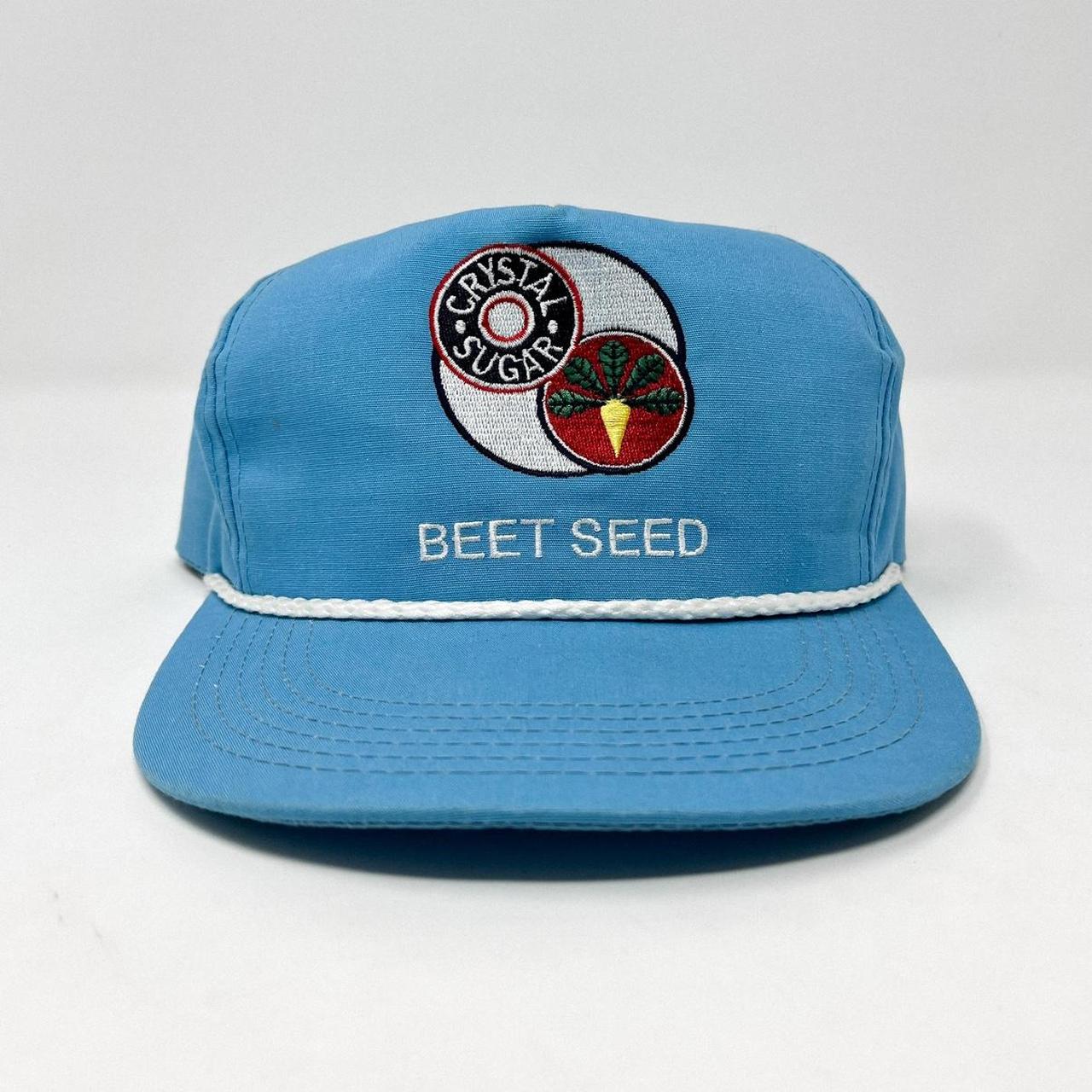 Sugar Men's Blue and White Hat Depop