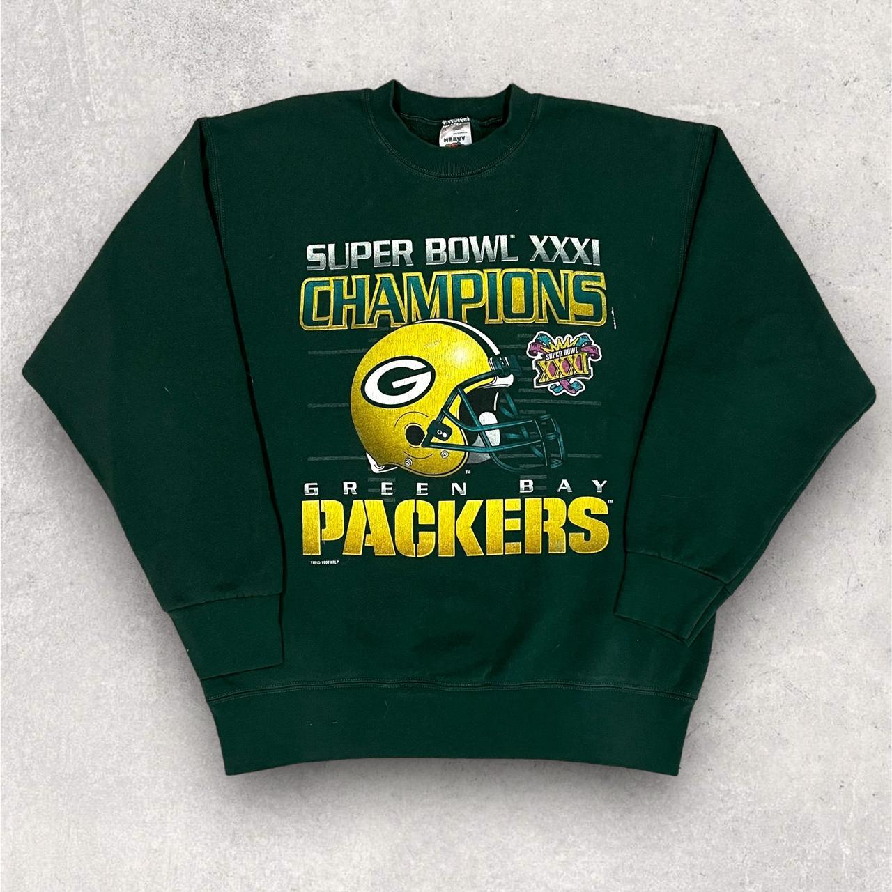 90s Green Bay Packers Super Bowl XXXI Sweatshirt - Men's Medium