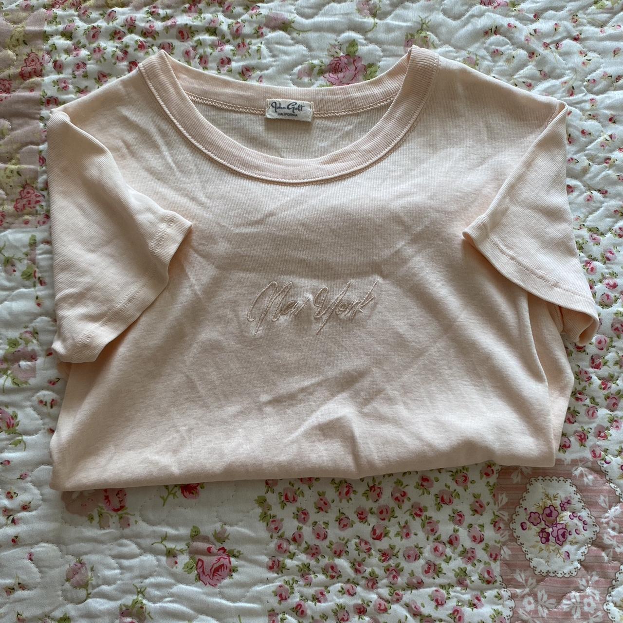 Brandy Melville Women's Pink T-shirt | Depop