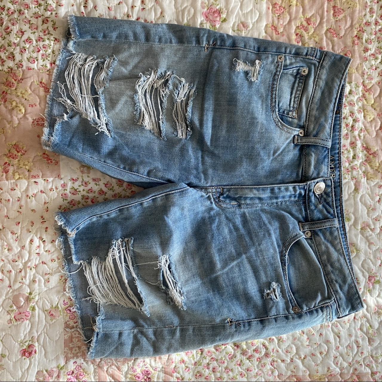 American Eagle Women's Blue Shorts | Depop