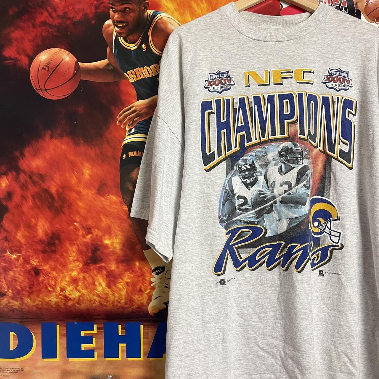 Vintage 2000 St. Louis Rams Super Bowl XXXIV Tee. - Depop