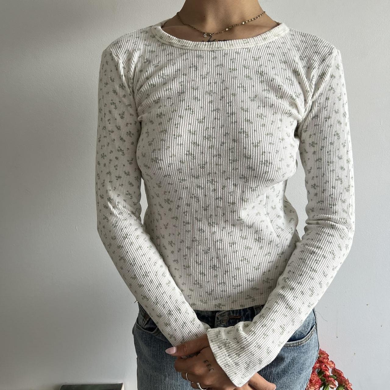 Brandy melville ahern floral thermal top | Depop