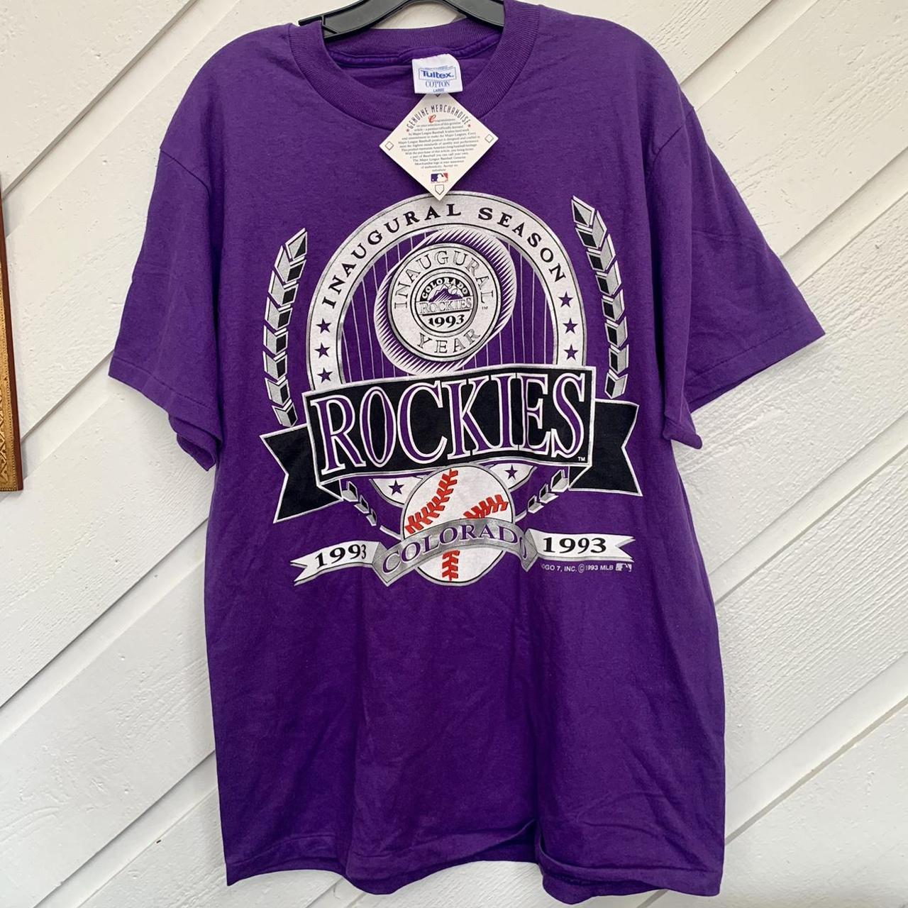 Colorado Rockies Home Opener Vintage Large Shirt - Inaugural MLB Baseball  1993