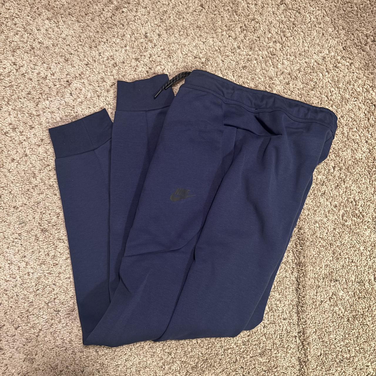 navy blue nike tech pants - Depop