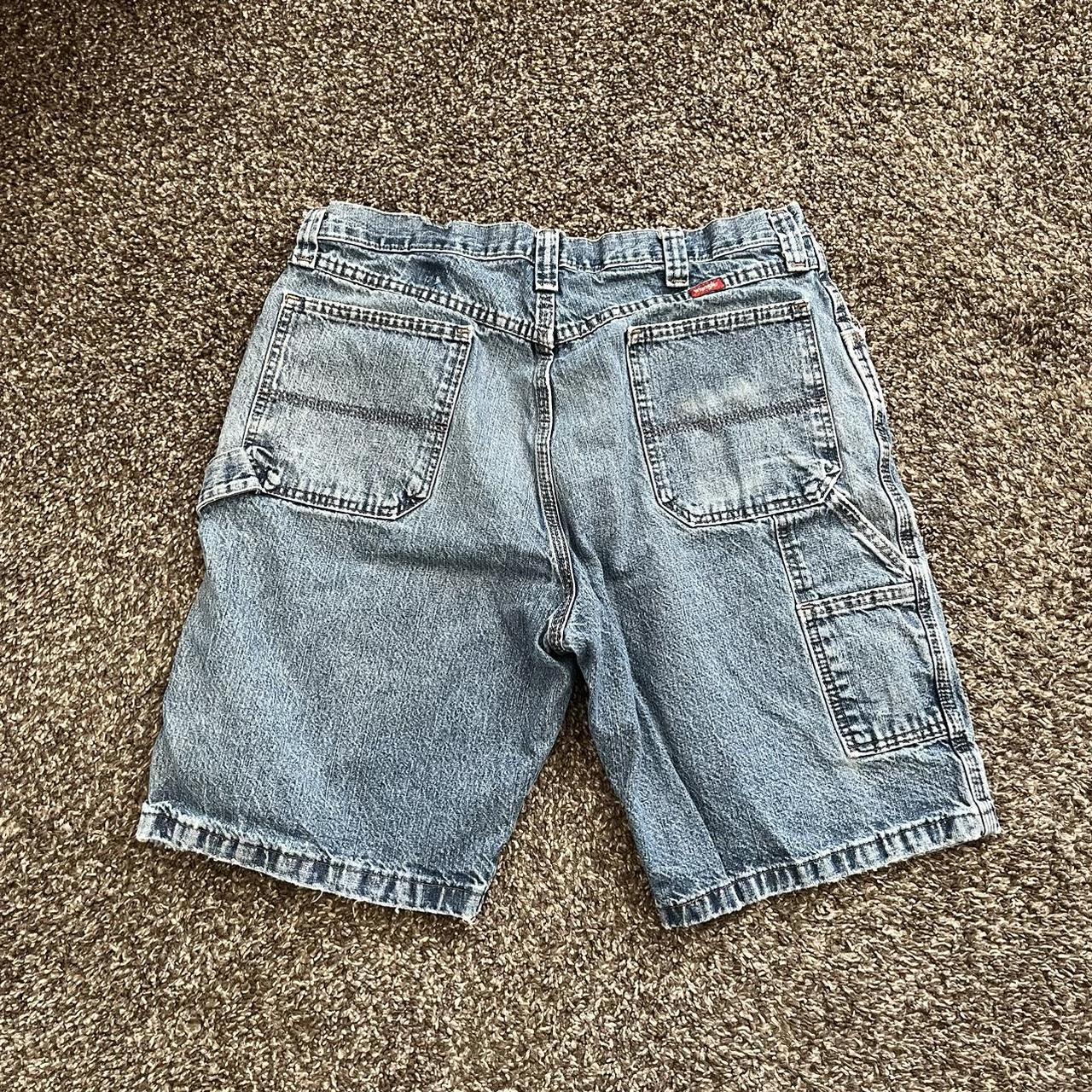 Vintage Wrangler Carpenter Jean Shorts Size 36x10... - Depop