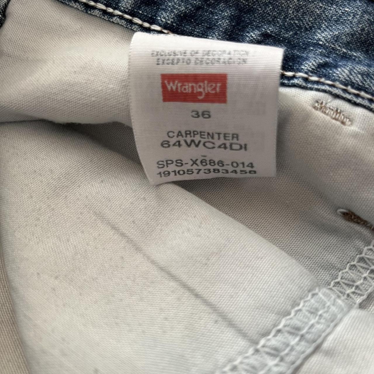 Vintage Wrangler Carpenter Jean Shorts Size 36x10... - Depop