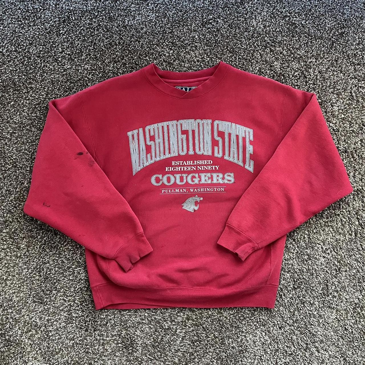 Vintage 90s Washington State University Sweatshirt... - Depop