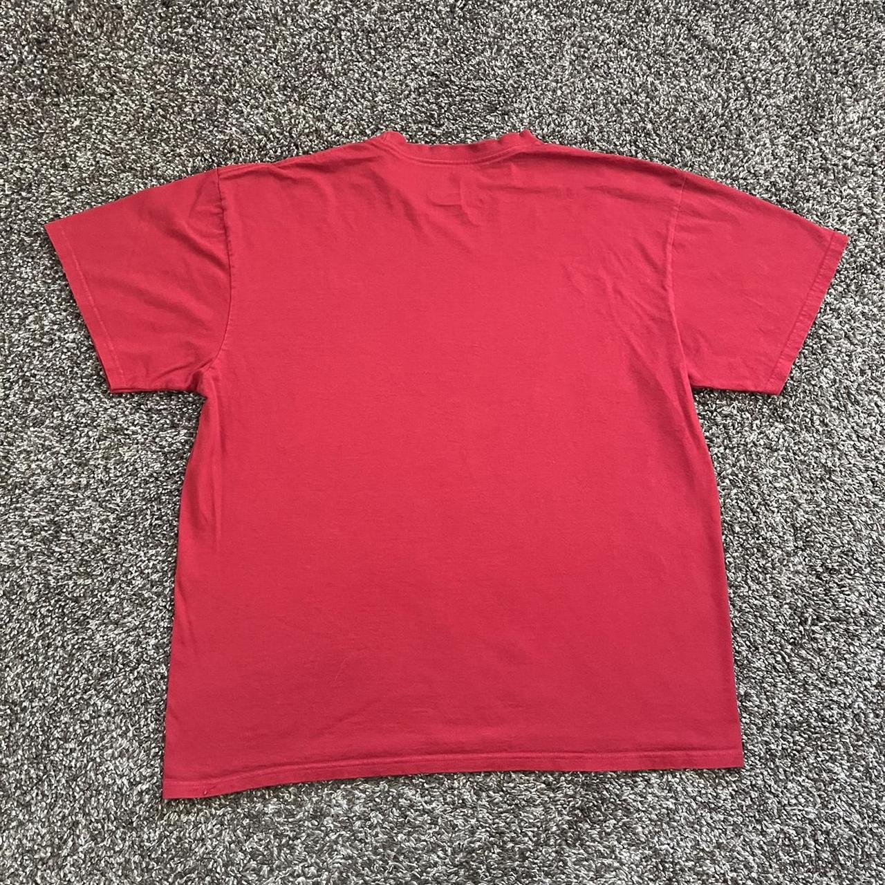 Vintage 2000s Nike Mini Swoosh Essential Tee Red... - Depop