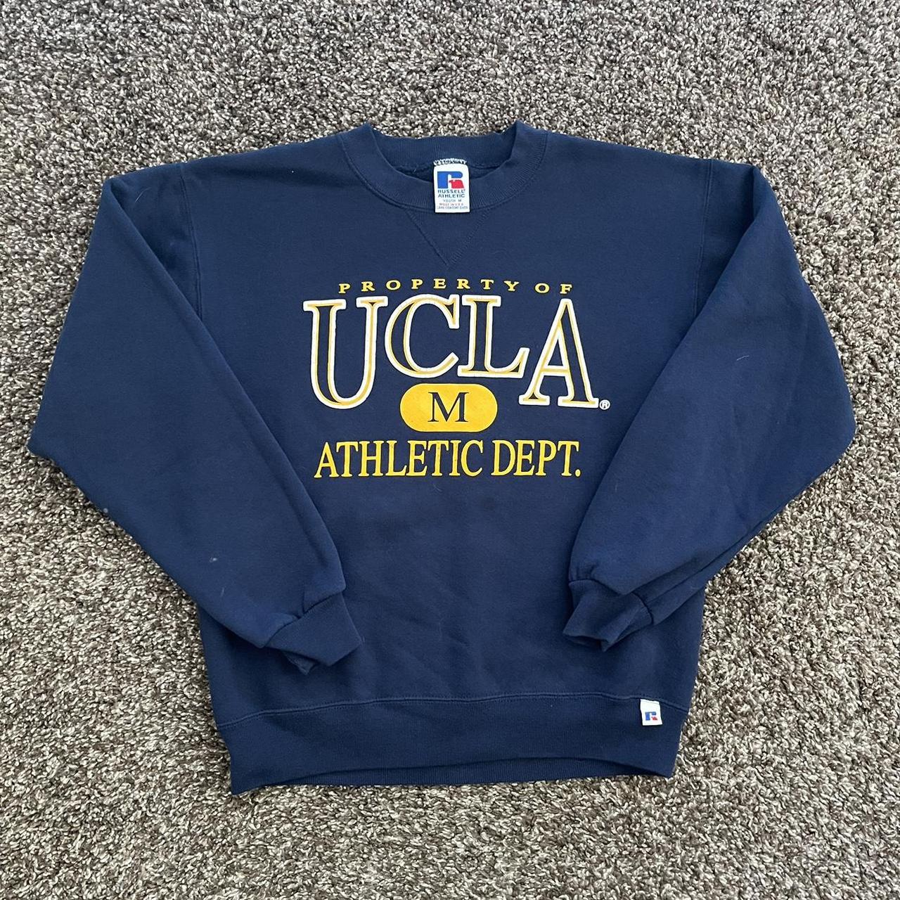 Russell Athletic UCLA Script Boys Pullover Hoodie- Navy