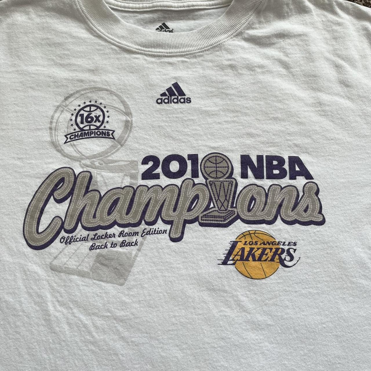 Vintage 2010 Lakers NBA Finals Tee Sick adidas... - Depop