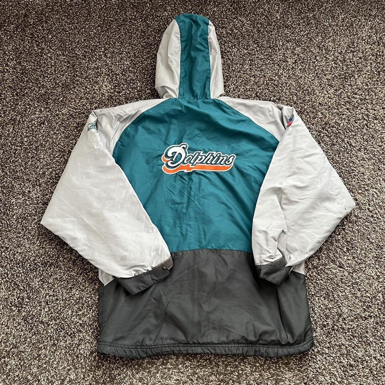 Vintage Miami dolphins hoodie . Nice faded blue - Depop