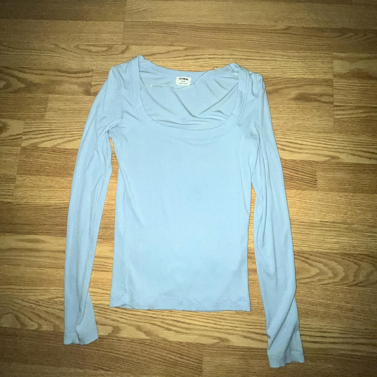 Light blue Ribbed Cotton On long sleeve Fits XS/M - Depop